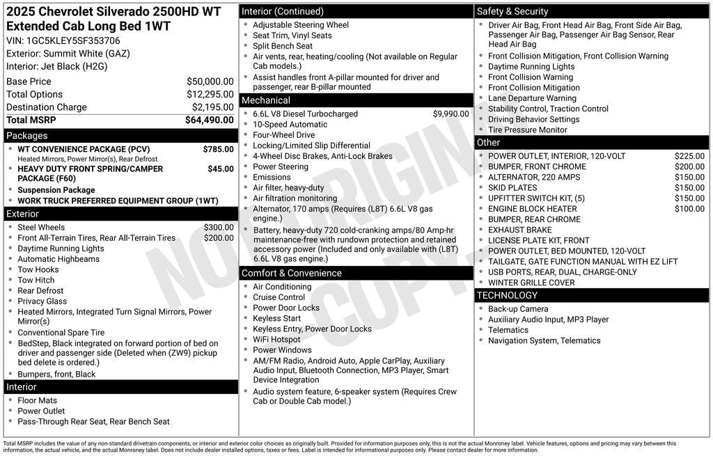 2025 Chevrolet Silverado 2500 HD Work Truck - Photo 14