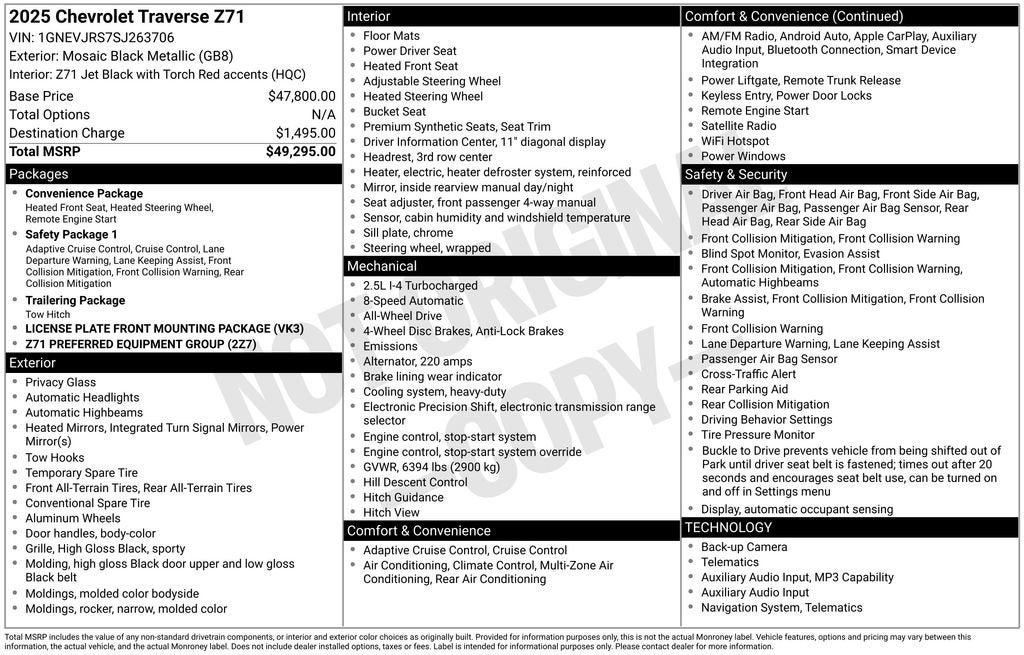 2025 Chevrolet Traverse Z71
