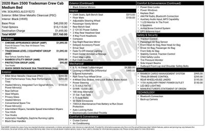 2020 RAM 2500 Tradesman
