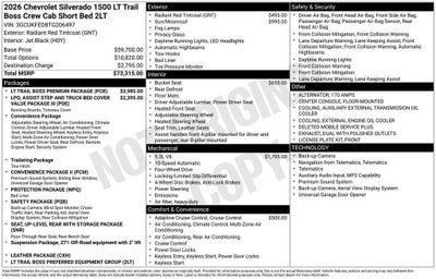 2026 Chevrolet Silverado 1500 LT Trail Boss