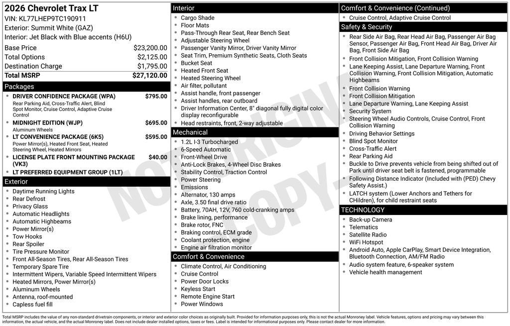 2026 Chevrolet Trax LT
